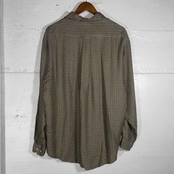 Vintage Burma Bibas Rayon Shirt Plaid Button Down Made in Hong Kong Soft 90s M/L - Picture 7 of 10